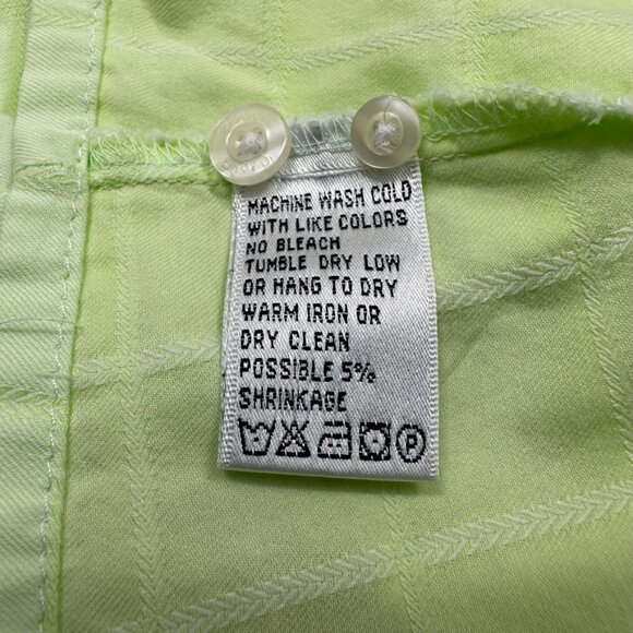 Lilly Pulitzer Soft Green Button-front Collared Long Sleeve Blouse, 8 - Picture 9 of 11